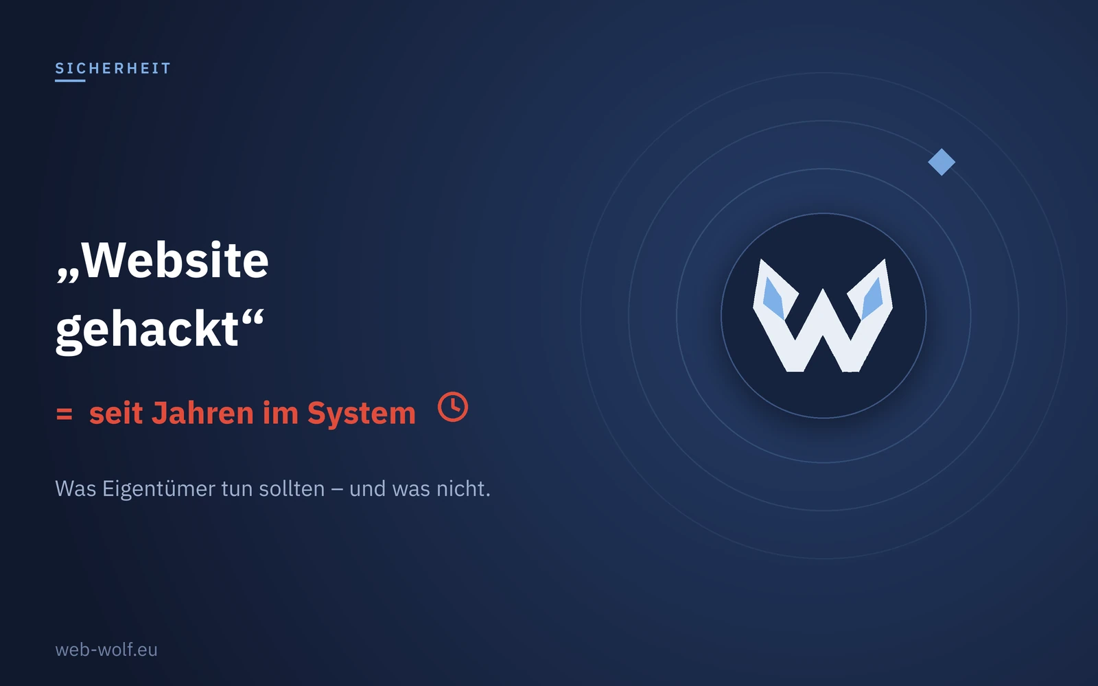 Web-Wolf Titelbild: WordPress-Website gehackt – was Eigentümer tun sollten